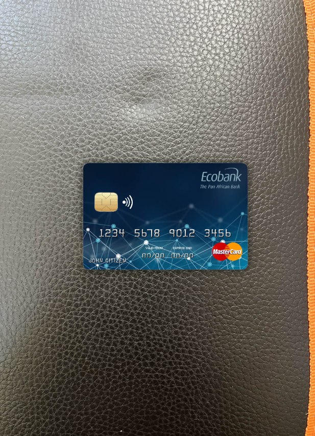 Download Central African Republic Ecobank  bank mastercard photolook front Photoshop template